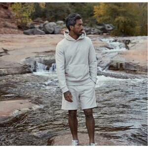 Outerknown Hightide Sweatshorts Men's Large Oatmeal Terry Shorts Cotton NWT